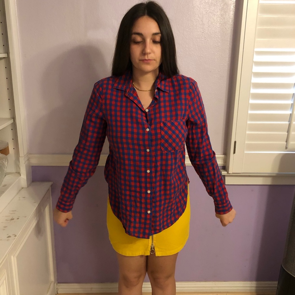 Old Navy Button Down Plaid Shirt - Picture 3 of 4